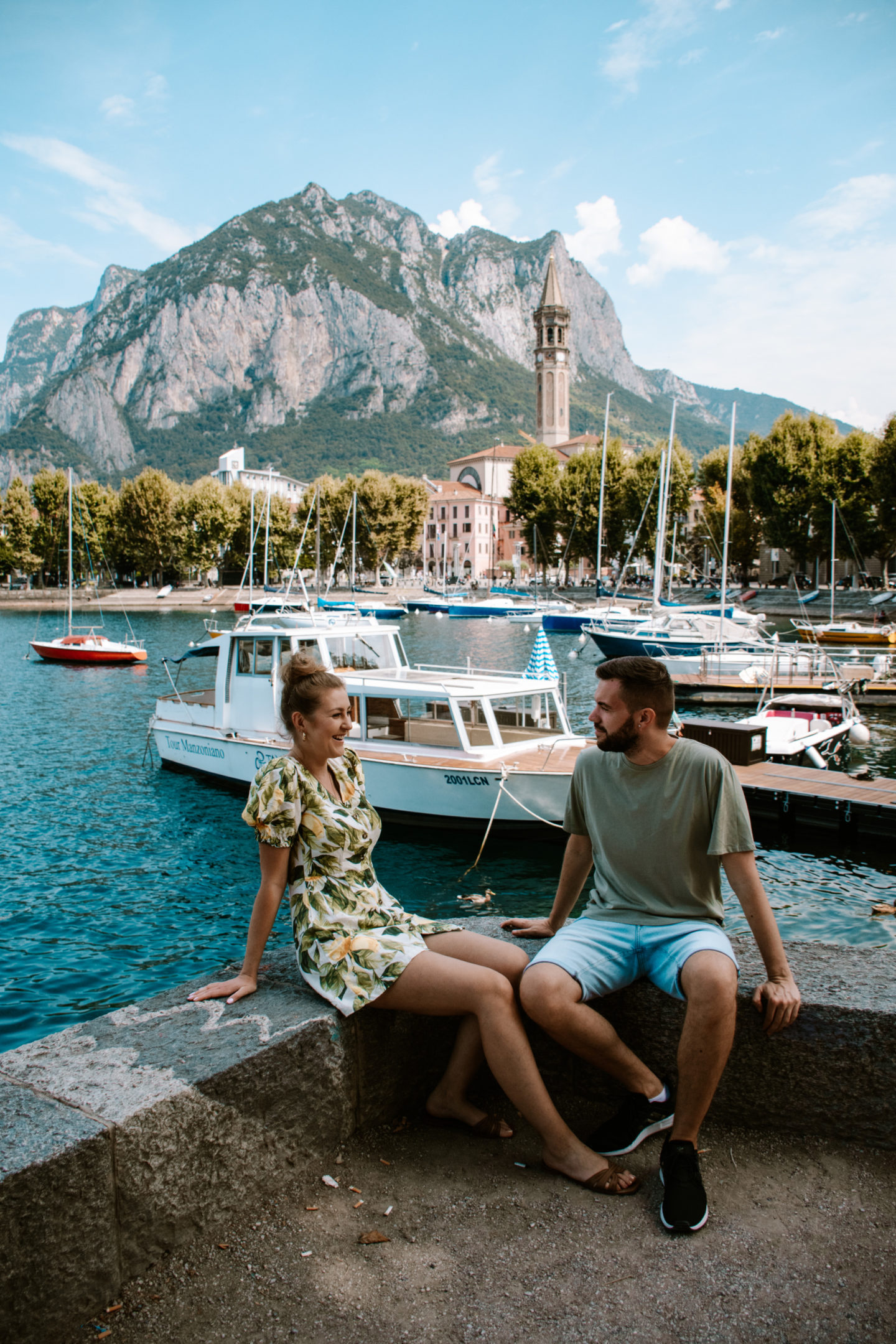 Lecco Italien Strand Hafen